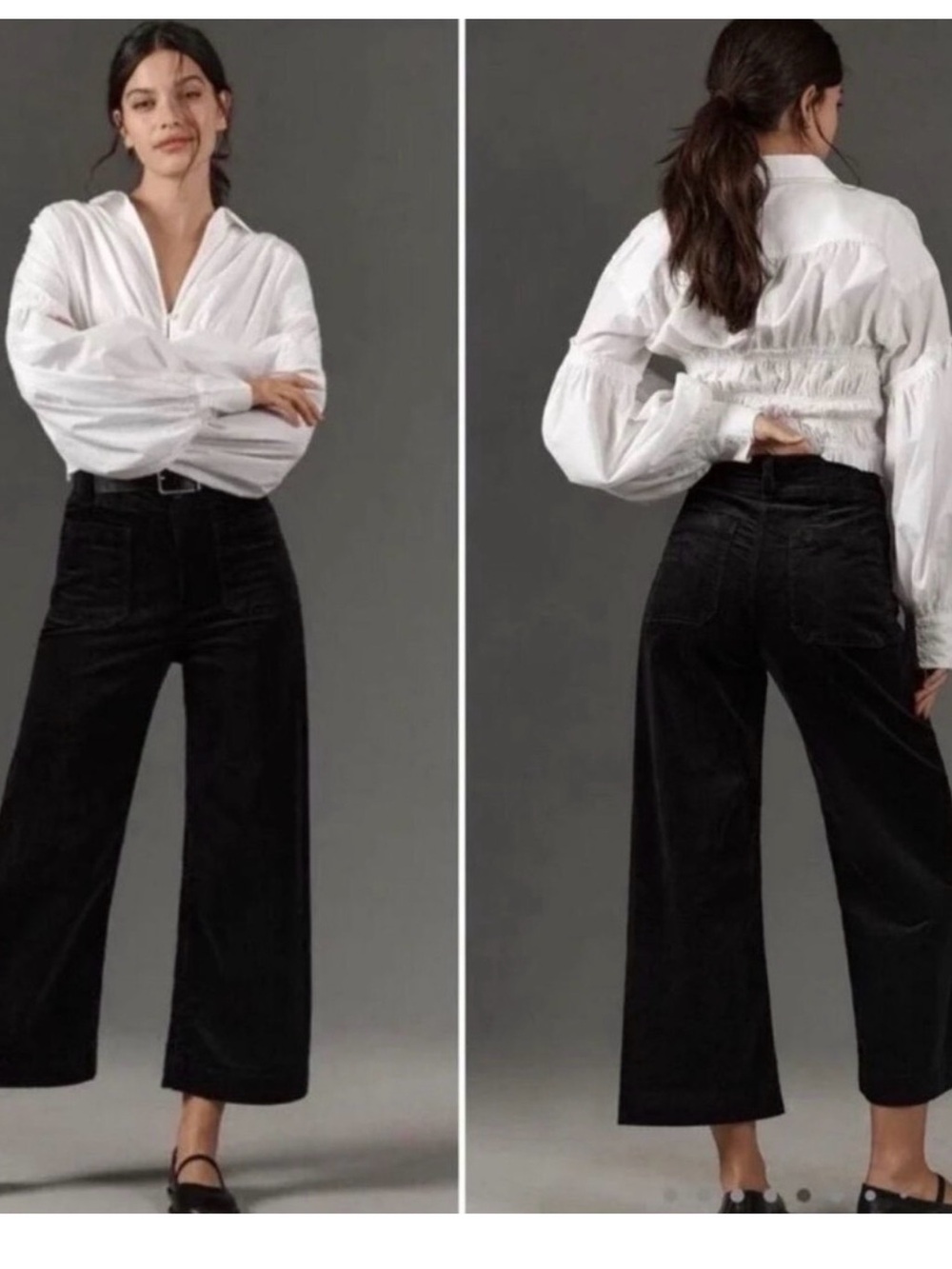 Anthropologie Maeve Black Corduroy Colette Pants